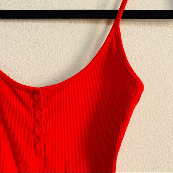 🆇DONATED🆇F21 Red ribbed bodysuit - Picture 3 of 7